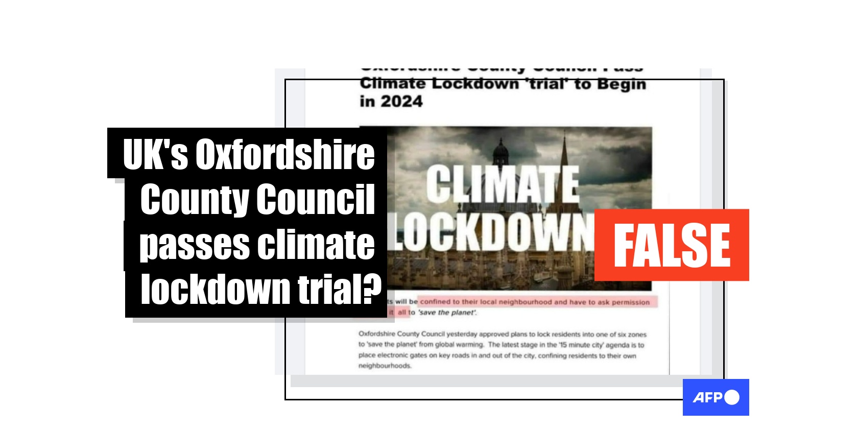 UK county council approved traffic scheme, not 'climate lockdown trial ...