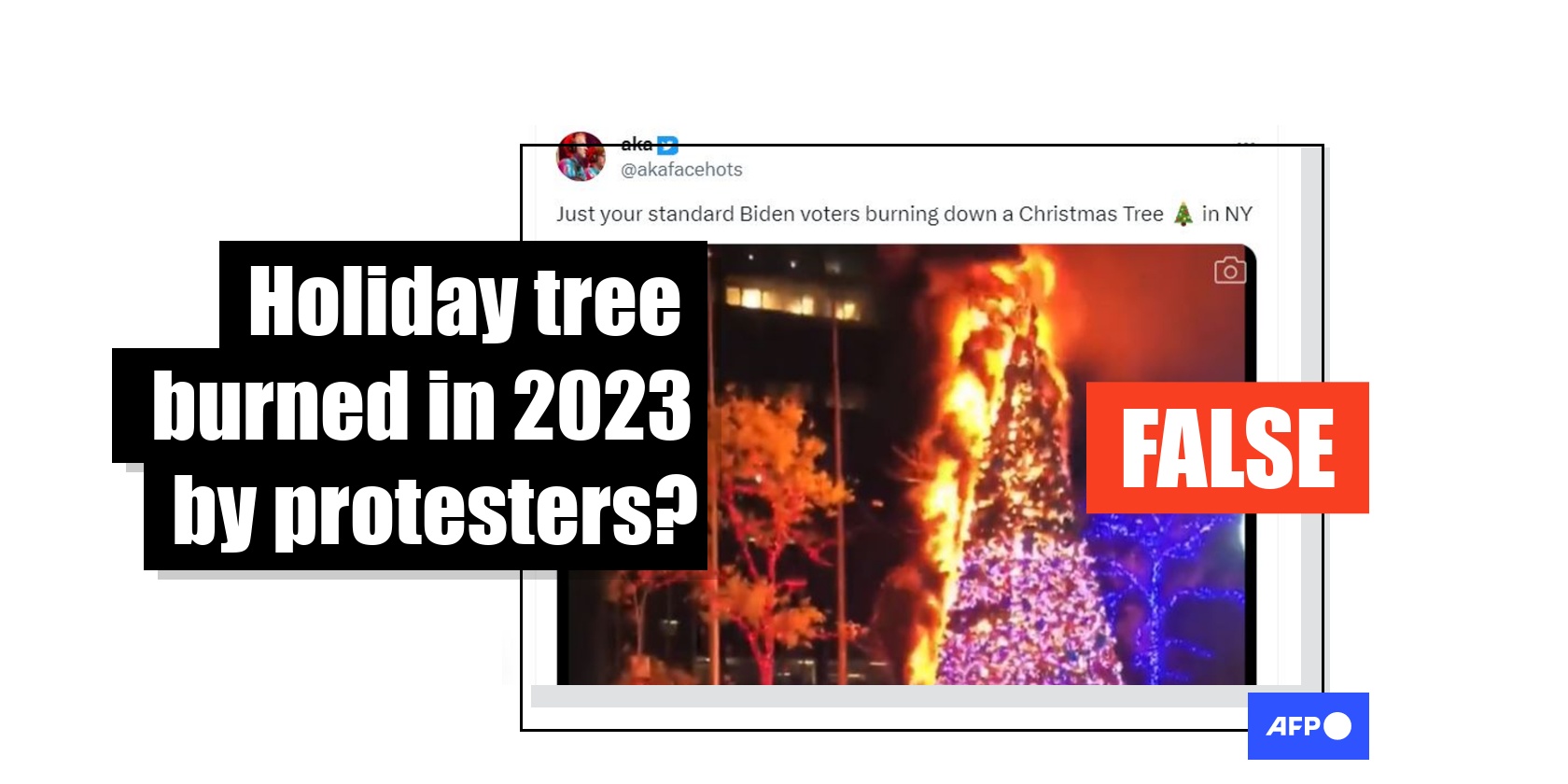 Christmas tree fire video from 2021 misrepresented online Fact Check