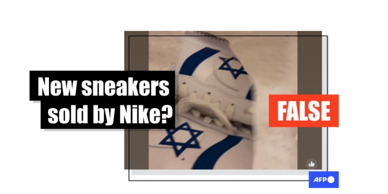 Pro Israel shoes are custom design not official Nike product Fact Check