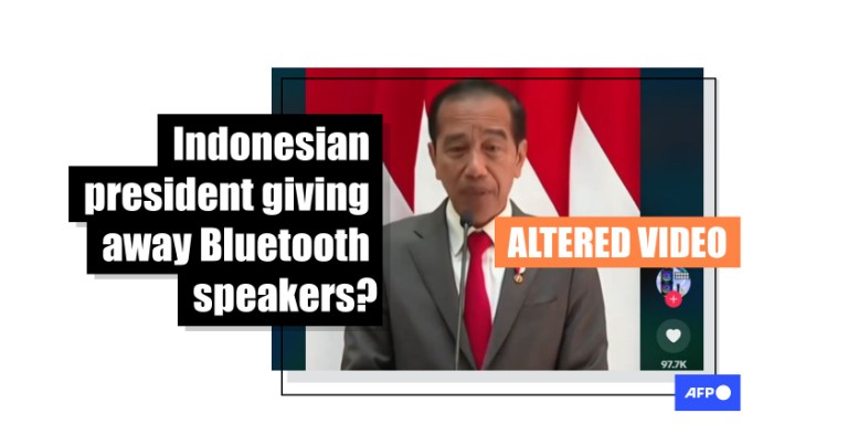 Indonesian President Joko Widodo's 'Bluetooth Speaker Gift' TikTok Video Is Faked