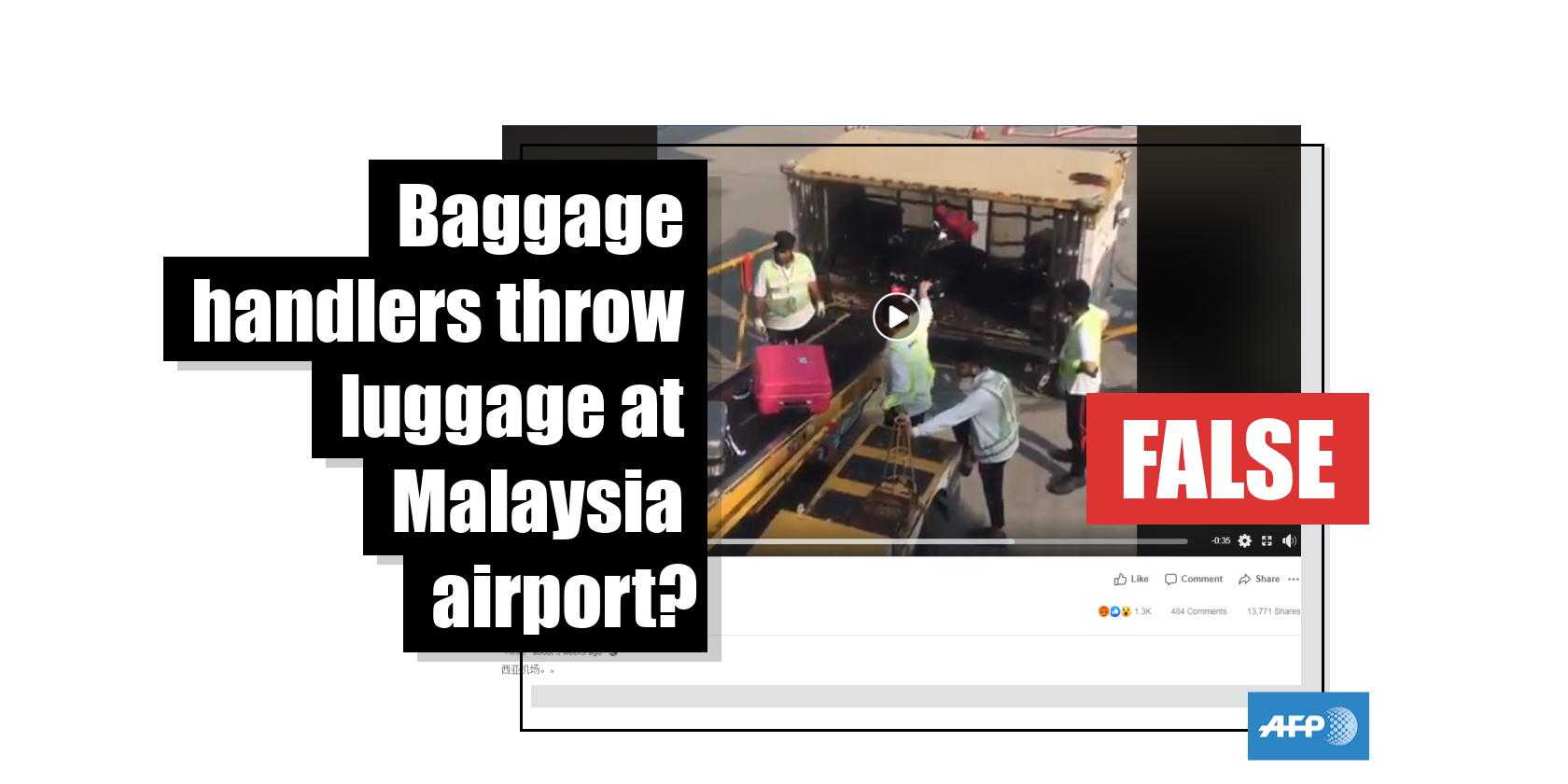 This video shows baggage handlers throwing luggage at Hong Kong airport