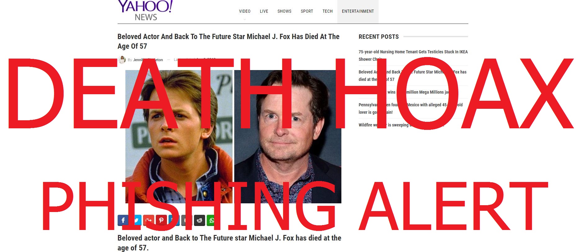 No, popular actor Michael J. Fox has not died | Fact Check