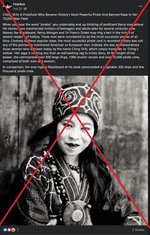 Photo of Japan's indigenous Ainu woman misrepresented as 'Chinese pirate  queen Ching Shih' | Fact Check