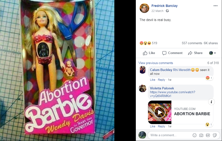 Abortion barbie walmart top