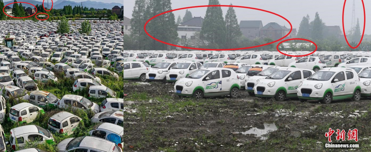 cimitero delle auto elettriche in Francia