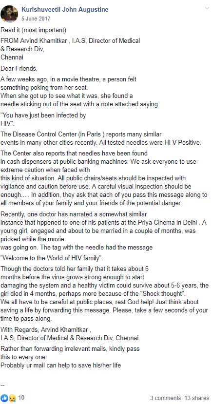 Posts about HIV-infected needle attacks in India are part of a long ...