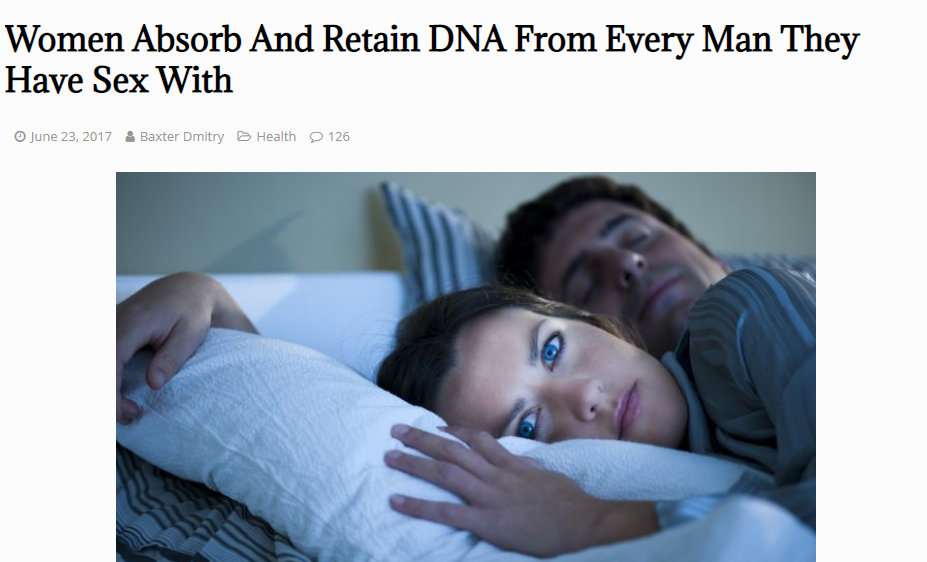 No, these scientific studies do not show that a man’s DNA stays inside