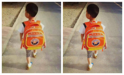 Orange backpack road safety campaign for deaf children from China