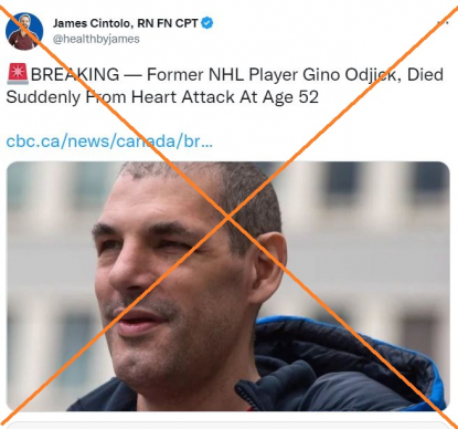 Former Canuck, Gino Odjick, passes away at 52