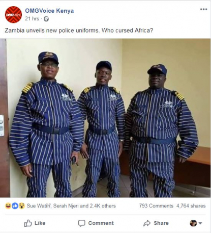 No This Is Not The New Uniform Of Zambia S Police Officers Fact