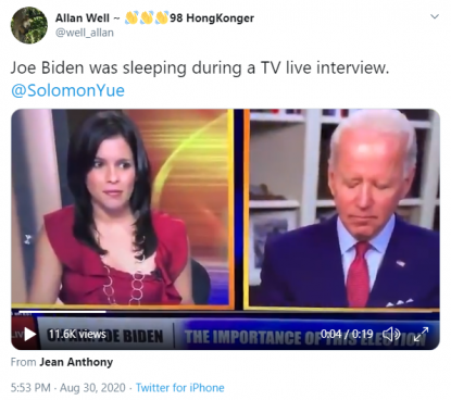 Manipulated Video Falsely Shows Biden Asleep During A Tv Interview New On News