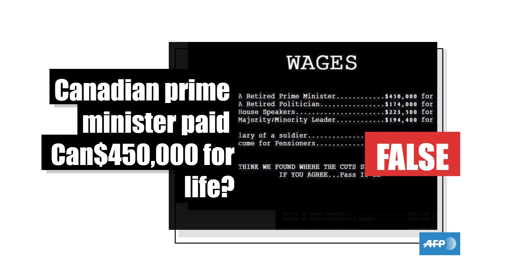 No, a retired Canadian prime minister is not paid $450,000 for life ...