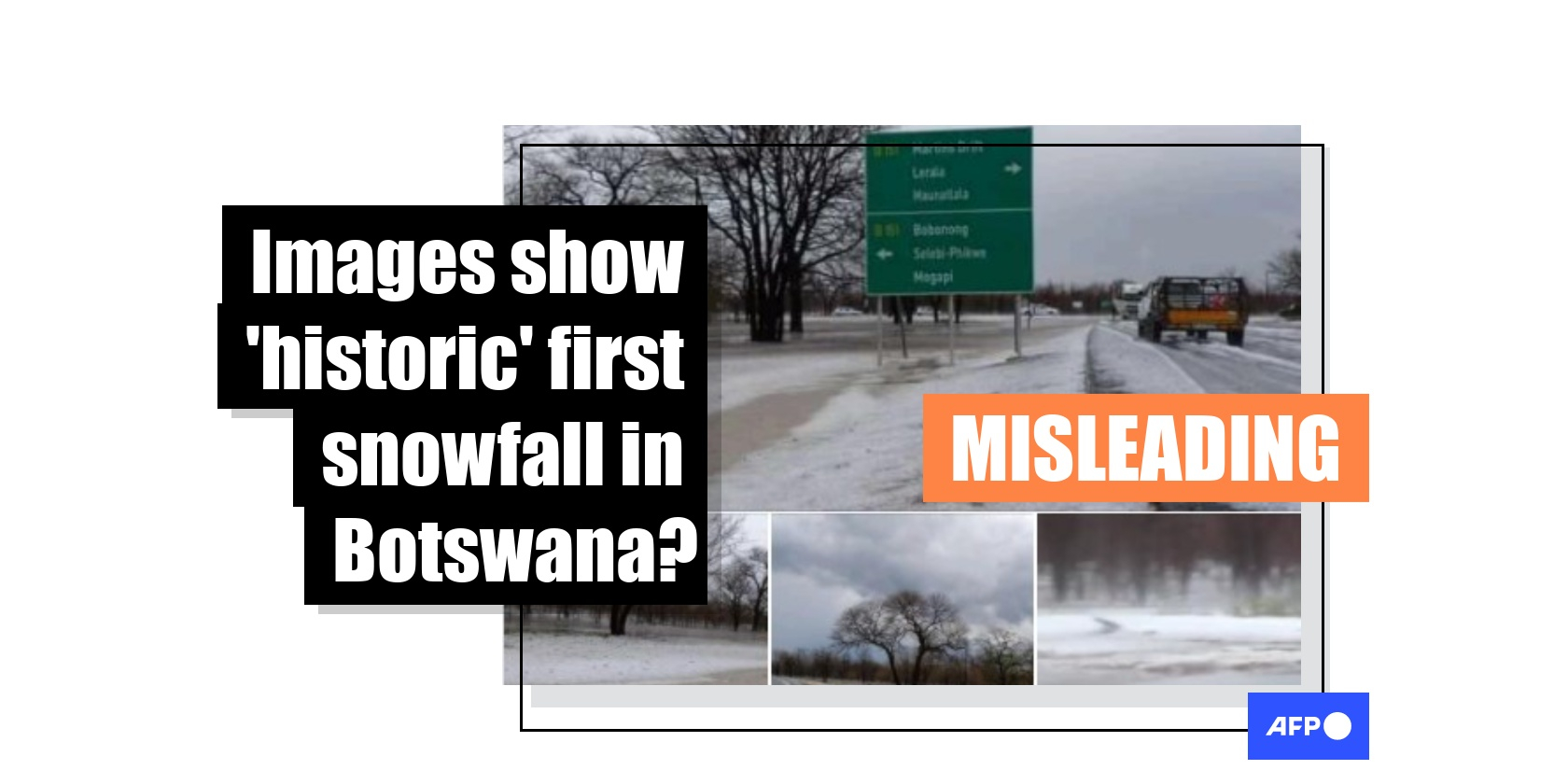 It was hail and not snow that coated parts of Botswana in April