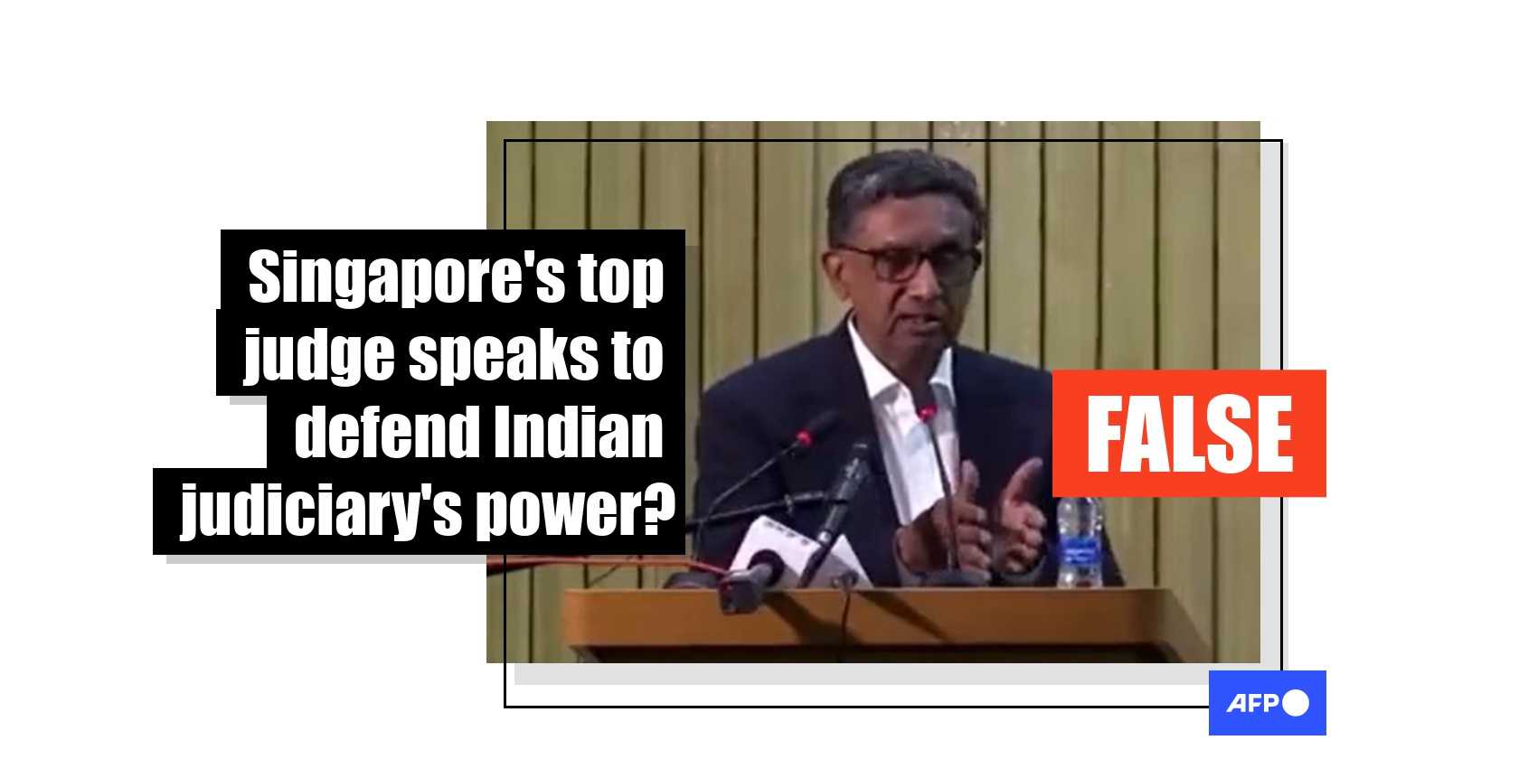 Video falsely claims head of Singaporean top court defended