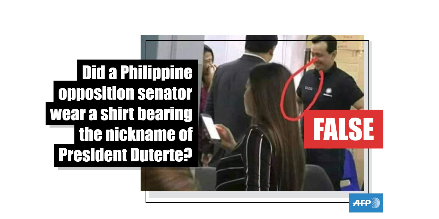No, a Philippine opposition senator did not wear a shirt bearing ...