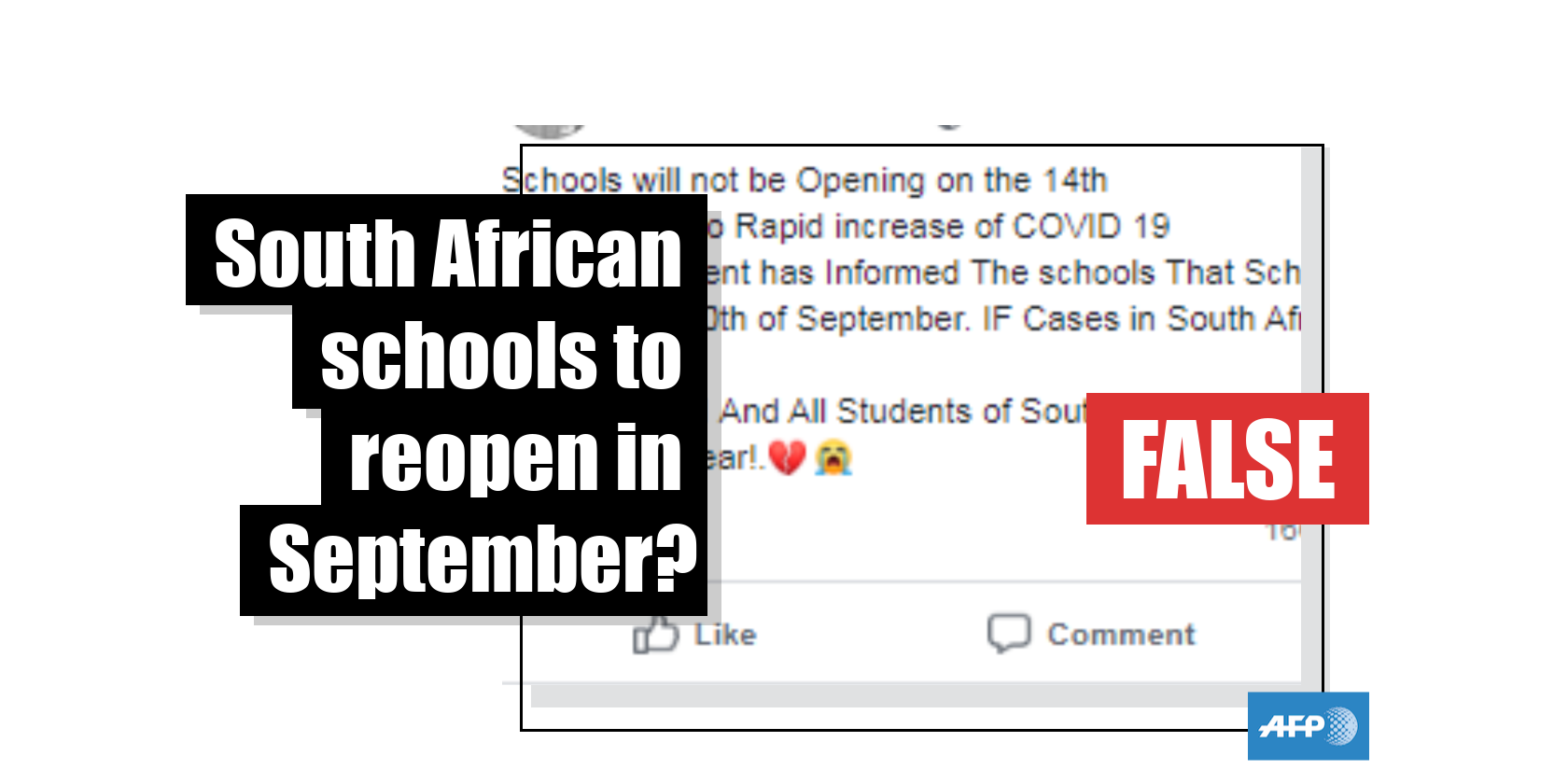 Reopening date for South Africa’s schools has not been announced | Fact