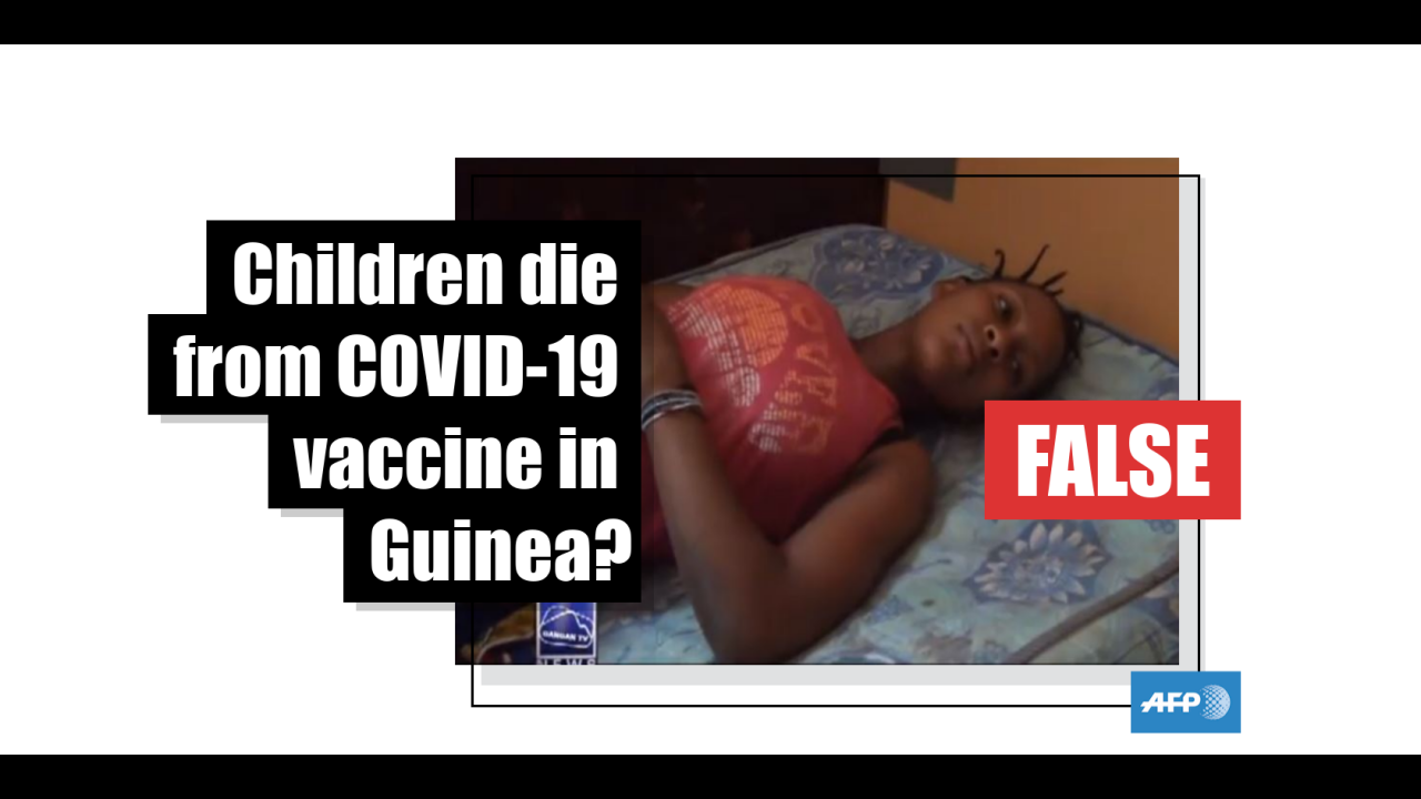 TV report shows an unrelated Guinea incident predating COVID19