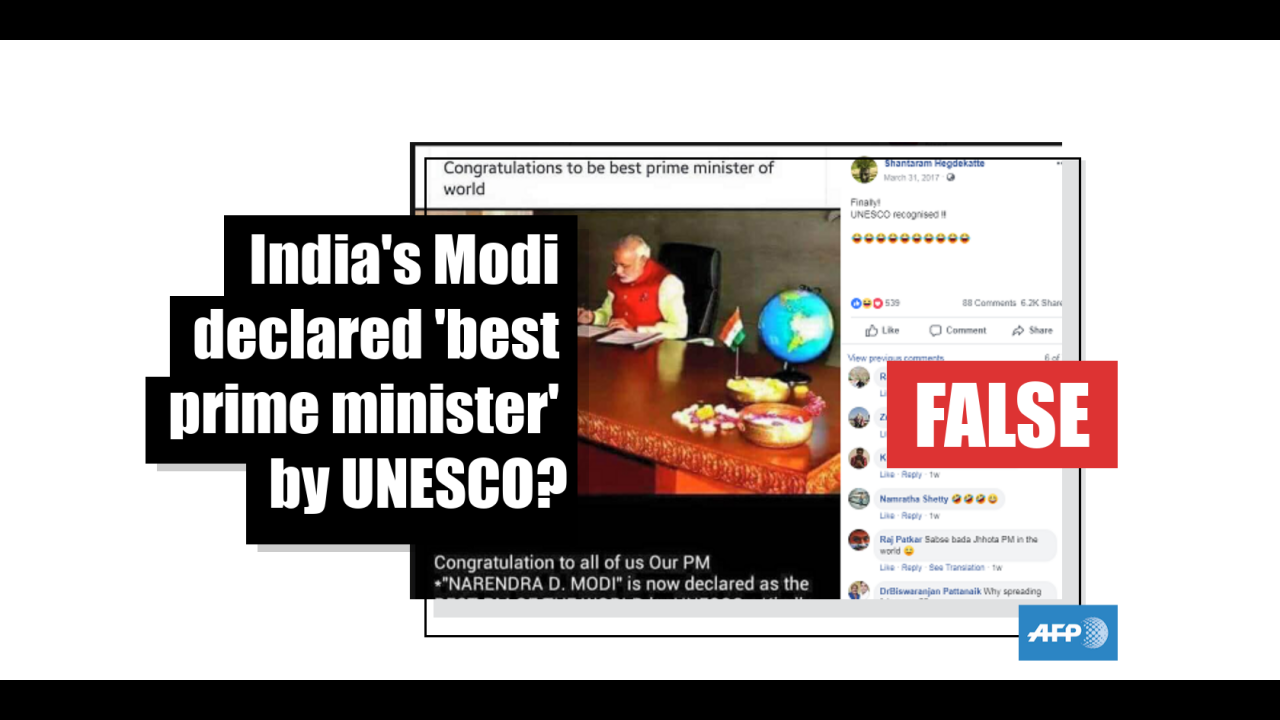 No Unesco Has Not Named Indian Leader Modi The World S Best Prime Minister Fact Check M g started this petition to prime minister of india. indian leader modi named world s best prime minister by unesco
