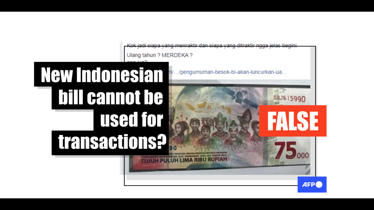 The Indonesian Central Bank Says The New 75 000 Rupiah Banknote Is Legal Tender Fact Check